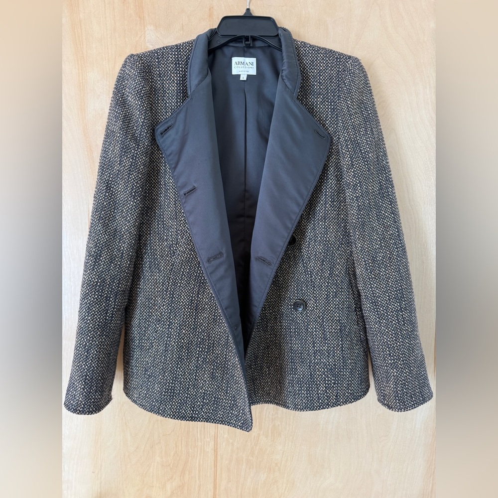 Armani Collezioni Women's Black Tweed Jacket - Picture 7 of 15